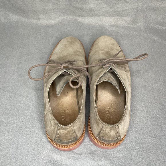 Polo mousy grey suede oxford shoes Mens SZ 9.5